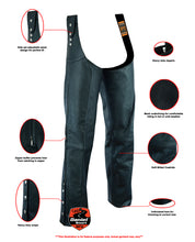 将图片加载到图库查看器，Riding Dirty Apparel  DS424 Unisex Adjustable Side Snap Beltless Chaps  Unisex Chaps
